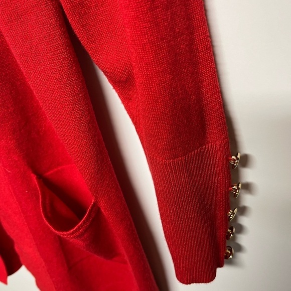 Cardigan Red Sweater - Picture 8 of 12